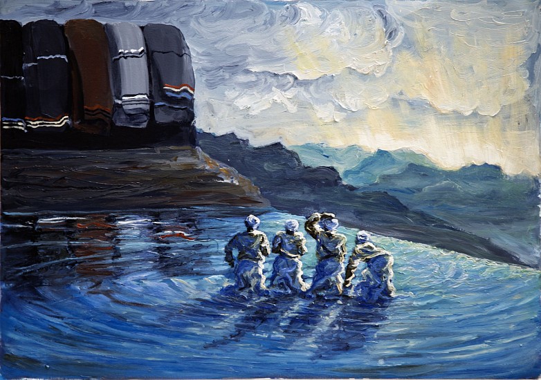 NDIKHUMBULE NGQINAMBI, RITE OF PASSAGE III
2025, OIL ON PAPER