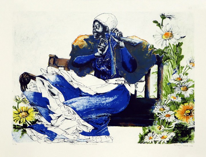 MARY SIBANDE, LEISURELY REST: SOPHIE AND THE DAISIES
2025, 5 COLOUR LITHOGRAPH