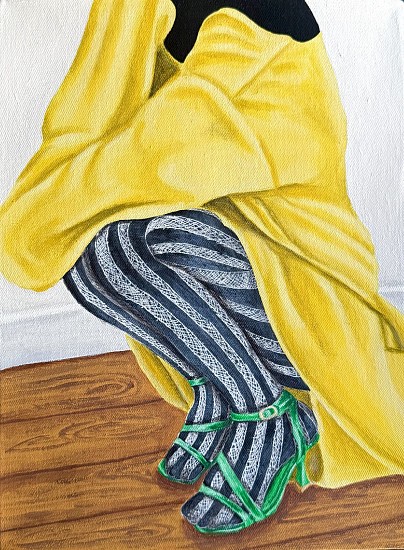 ITUMELENG MTSHALI, ANXIETY DOESN'T GO WELL WITH WHITE STOCKINGS
2026, Acrylic on Canvas