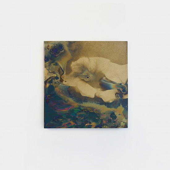 WATER DIXON, BENTHOS: THE SETTLING LIGHT I
2026, MULTILAYER BRASS AND SPECTRUM LAPIS MIRROR ON 6MM GLASS, FLOAT FRAMED