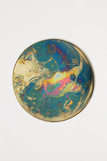 WATER DIXON, THE WATERS: THE SHIMMER BETWEEN WORLDS
2026, MULTILAYER BRASS AND SPECTRUM JADE MIRROR ON 6MM GLASS, BRASS FRAME