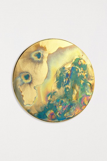 WATER DIXON, BENTHOS: THE SCATTERING LAYER
2026, MULTILAYER BRASS AND SPECTRUM JADE MIRROR ON 6MM GLASS, BRASS FRAME