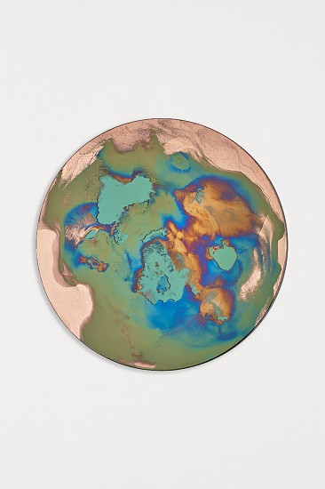 WATER DIXON, AERUGO: A THIRD ELEMENT II
2026, MULTILAYER COPPER & SPECTRUM JADE ON 6mm GLASS