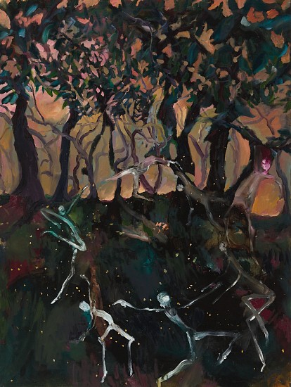 BEEZY BAILEY, DANCING WITH THE FIRE FLYS AND THE TREES
2026, Mixed Media on Canvas