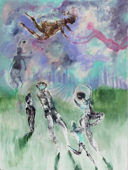BEEZY BAILEY, GOTHAM IN THE SKY WITH DREAMS
2026, Mixed Media on Canvas