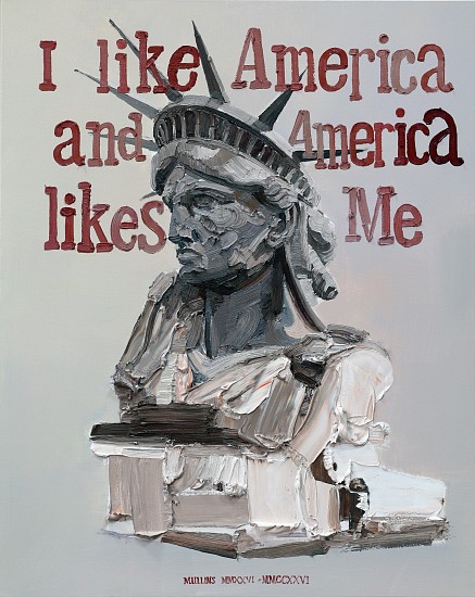 NIGEL MULLINS, I LIKE AMERICA, AFTER JOSEPH BEUYS
2025, Oil on Canvas