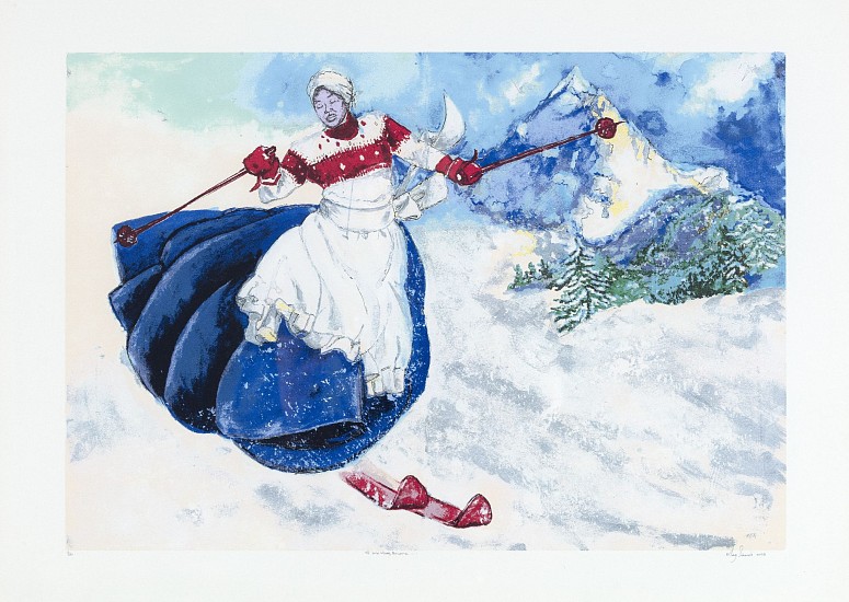 MARY SIBANDE, OFF FROM MONT BLANC
2025, SILKSCREEN PRINTED IN 24 COLOURS