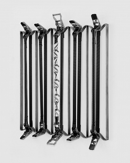 MATTHEW MICHAEL, CHAINED-MALE
2026, MILD STEEL, PROTECTIVE COATING, WEBBING, STAINLESS STEEL RATCHETS AND TIE-DOWN HOOKS