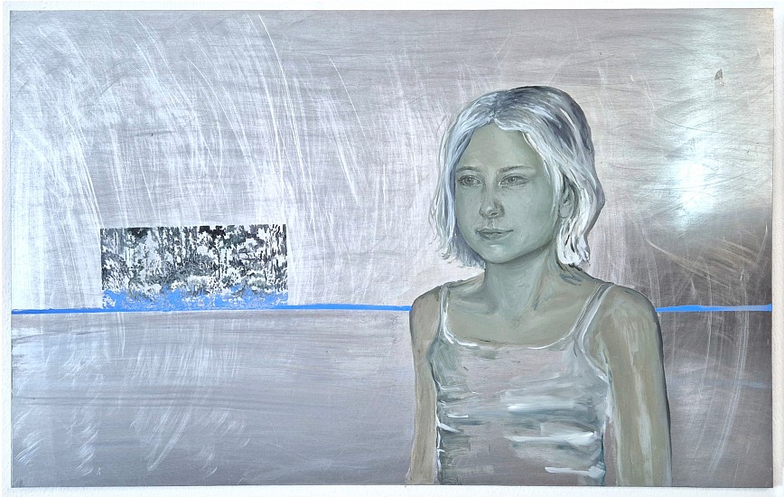 RUBY BAILEY, THE GHOST OF A GIRL WITH NIGHTVISION
OIL ON ALIMINIUM