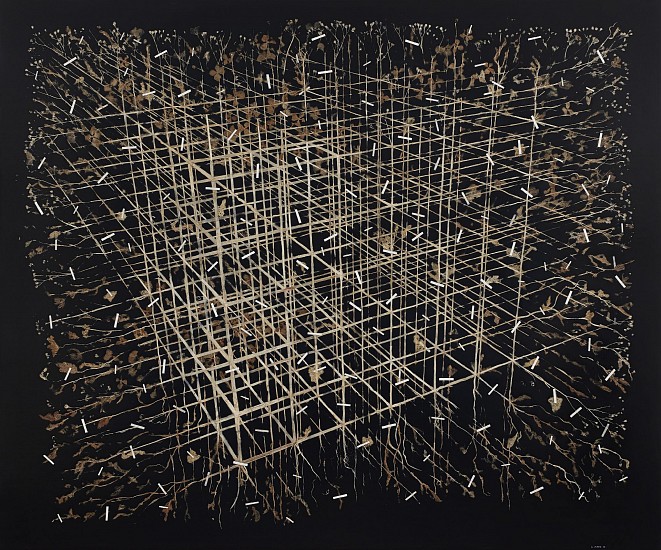 GERHARD MARX, TAPESTRY (DIMENSIONAL BOTANICAL 2/26)
2026, PLANT MATERIAL, TISSUE PAPER AND ACRYLIC GROUND ON CANVAS AND BOARD