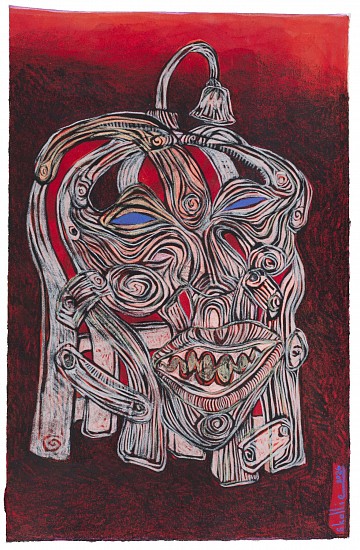 LADY SKOLLIE, SCOLDS BRIDLE: FOR BEING JEALOUS
2026, INK AND CRAYON ON FABRIANO PAPER