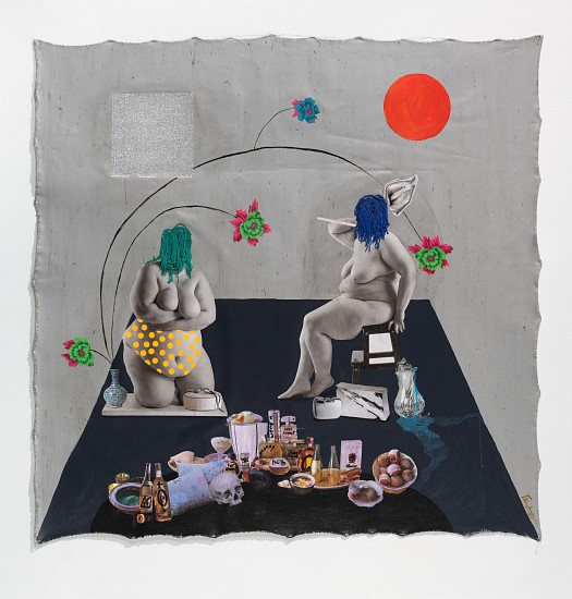 TERESA KUTALA FIRMINO, LOST LOVER MONEY AND LAND
2022, Mixed Media on Canvas